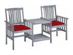 Garden chairs with tea table and cushions, Maisonpuretop solid wood, 83286NHZO