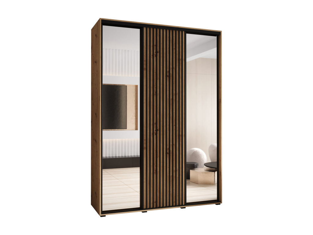 Maisonpuretop 2 Sliding Door Wardrobe 205.2/170/60 3 Doors Maisonpuretop 02970BVMR