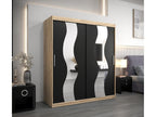 Maisonpuretop Sliding Door Wardrobe 200/180/62 2 Doors Maisonpuretop/Black 33087VBZQ