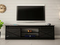 TV stand 200x57x35 cm Glossy Black GRANGE luxury hi-fi sideboard freestanding unit 06644CZUN