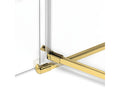 Brushed gold shower enclosure 110x90 cm, left-hand pivot, Maisonpuretop GOLD BRUSHED, front access 14079HVPL