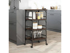 Brown oak kitchen trolley 45x35x89.5 engineered wood 22409OLJB