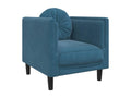 Armchair with blue velvet cushion 56033EZNM