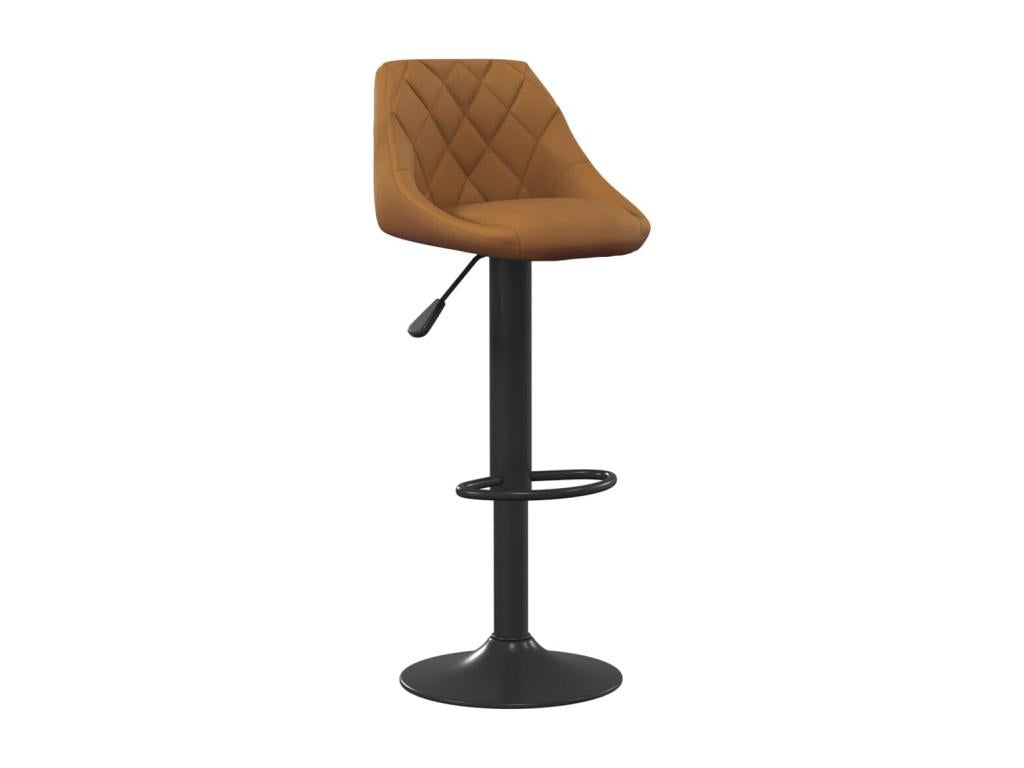 Bar stools, 2 pcs, Brown Velvet, 10, 75068ESQO
