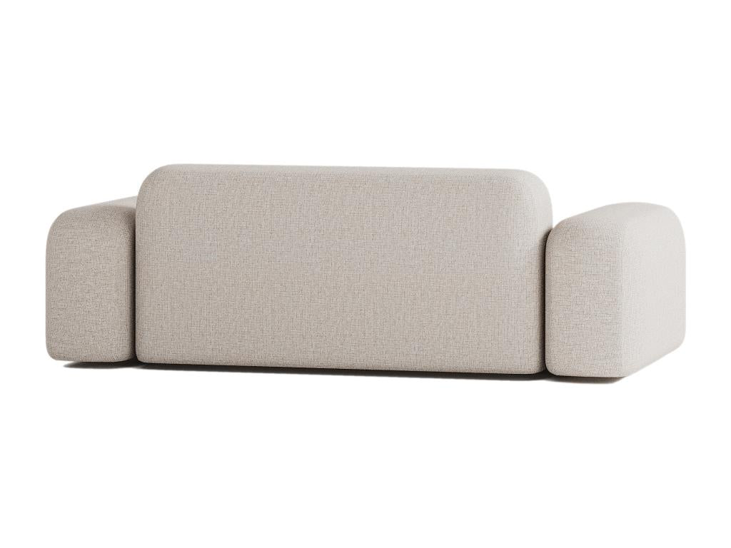 Max Contemporary 2-Seater Straight Sofa in Beige Fabric 73210WVLT