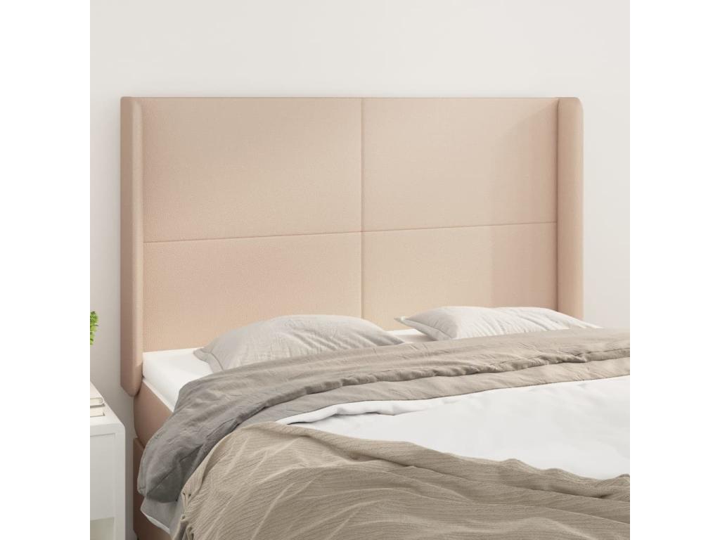 Headboard with wings, Cappuccino color, 147x16x118/128 cm, 91798HSXB