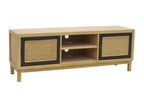 Mango wood and cane TV stand 74351JQBN