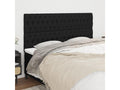 4-Piece Black Headboard Set, 90x7x78/88 cm, Fabric, 86432CWOM
