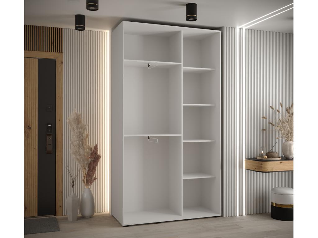 Artvivrestore 8 Sliding Door Wardrobe 235.2/140/60 2 Doors White/White/Gold 26420NRXE