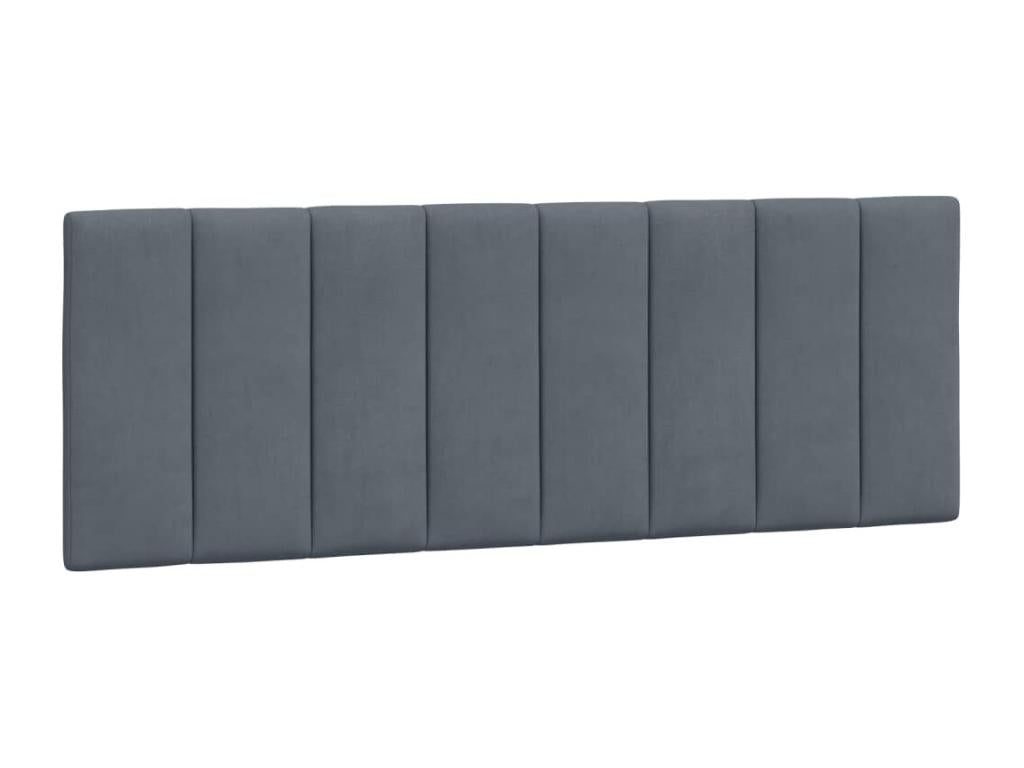 Dark grey velvet headboard cushion, 120 cm, 76841TPRD