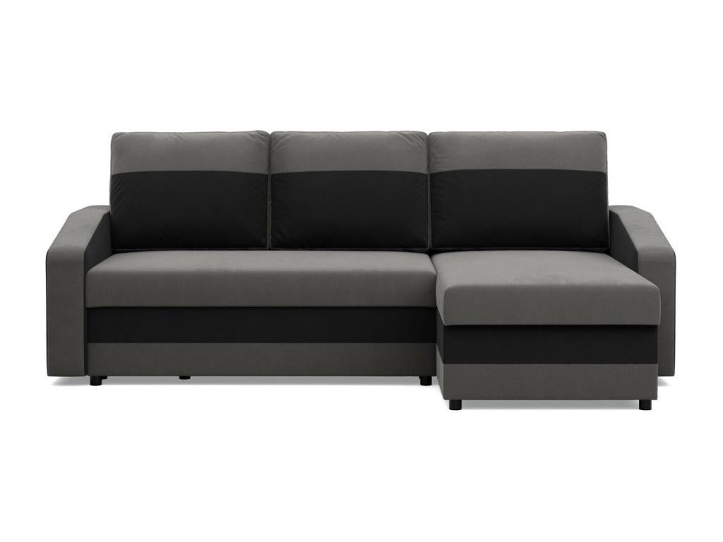 Corner sofa with universal sleeping function, Seite Grey Black 61737BIGD
