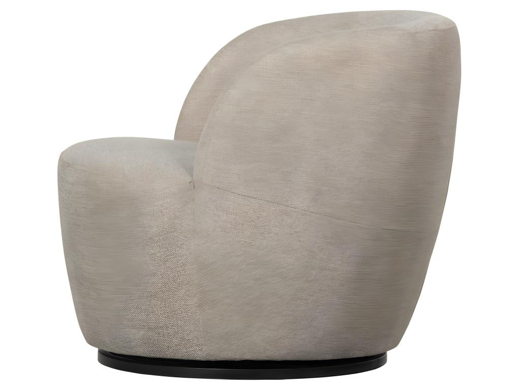 Calmetop - Designer swivel armchair in fabric - Natural 28523HWDK