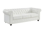 Maisonpuretop 96271KPKW 3-seater sofa in white buffalo leather