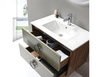 Artvivrestore - 100cm single sink bathroom vanity unit in wood and green with LED mirror 47236HZRU