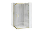 Calmetop 80x100 Brush Gold Shower Enclosure 23026UMJE