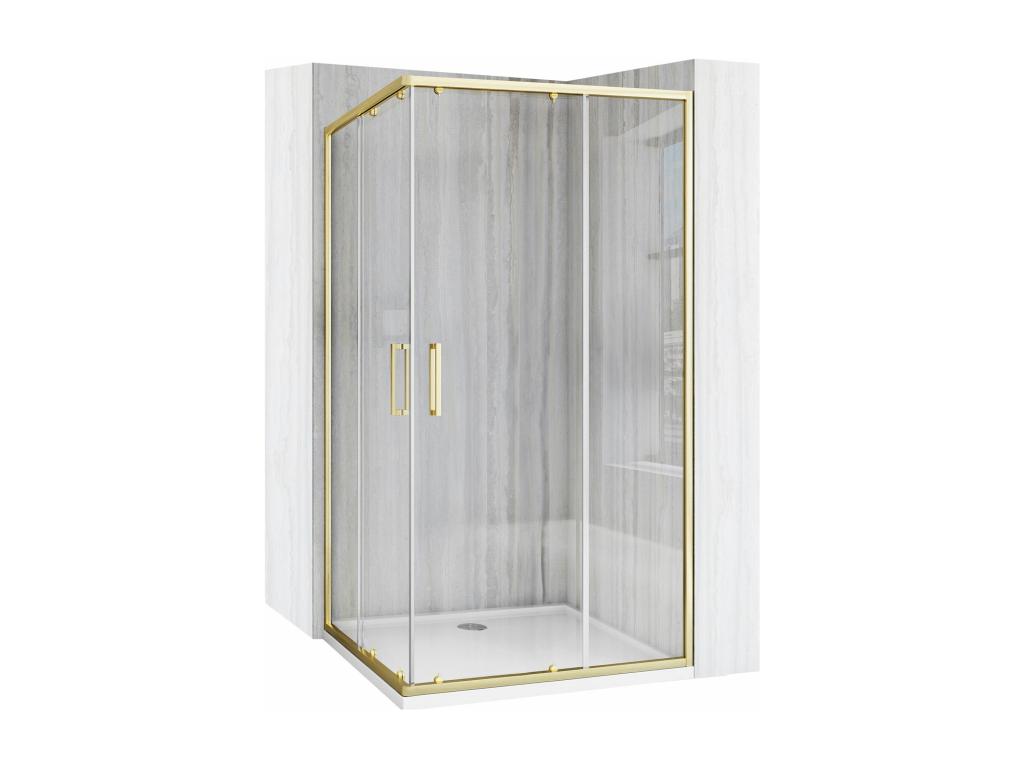 Calmetop 80x100 Brush Gold Shower Enclosure 23026UMJE