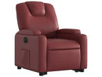 Electric reclining armchair, burgundy red faux leather 00095TEIR
