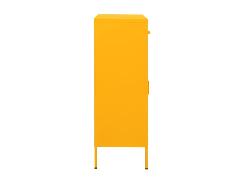 Mustard Yellow Storage Cabinet 80x35x101.5 cm Steel 96753THZB