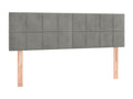 2-Piece Headboard Set, Light Grey, 72x5x78/88 cm, Velvet, 57088SMUC