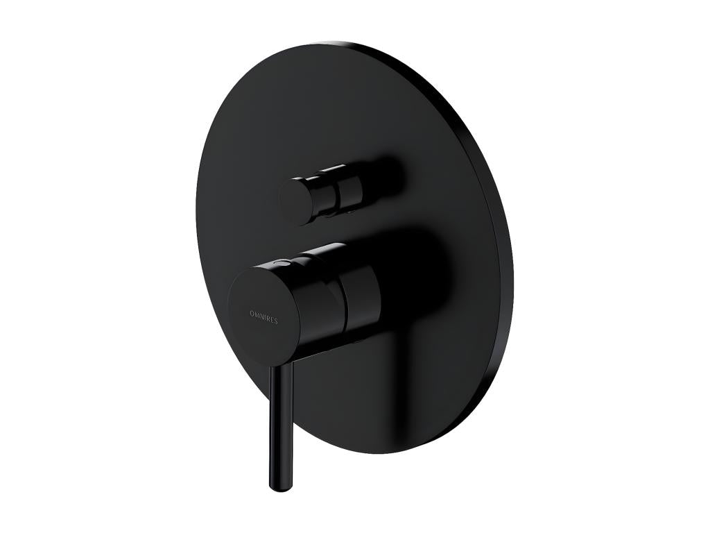 Black/Gold Recessed Y-Shaped Shower Column 62846BUJA