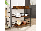 Smoked oak kitchen trolley 81.5x41x92.5 cm engineered wood 59343XMUM
