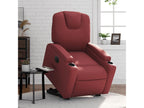 Electric reclining armchair, burgundy red faux leather 00095TEIR