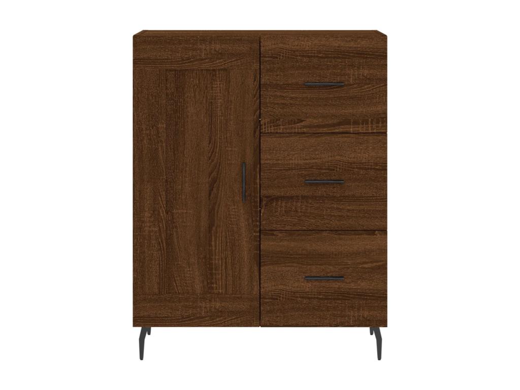 High sideboard, brown oak, 69.5x34x180 cm, engineered wood, 63407PZGZ